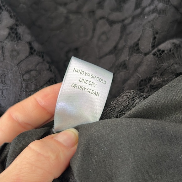 ALEXIA ADMOR Lace Scalloped V-Back Long Sleeve Mini Dress M - Picture 11 of 14